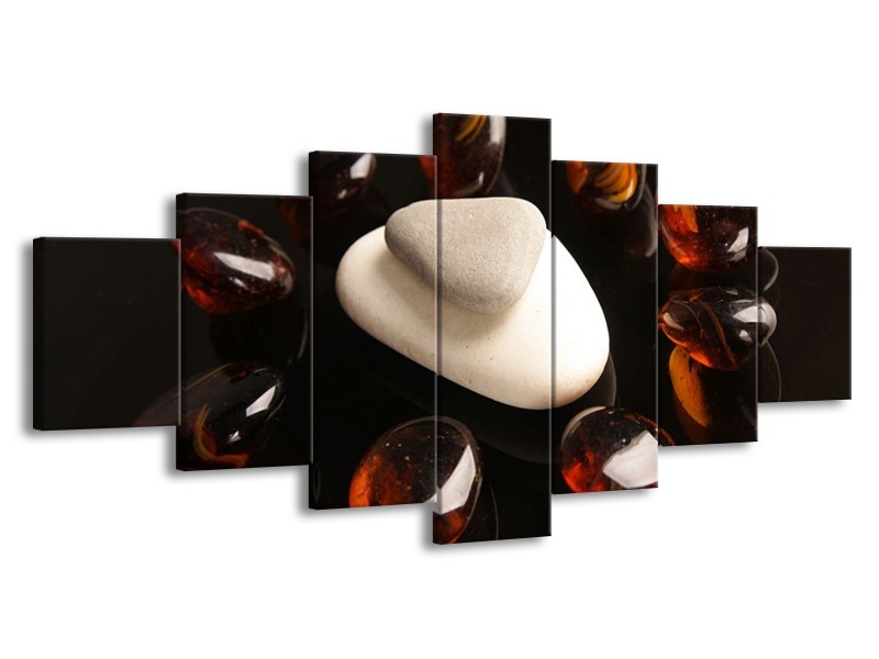 Glas schilderij Spa | Bruin, Zwart, Wit | 210x100cm 7Luik