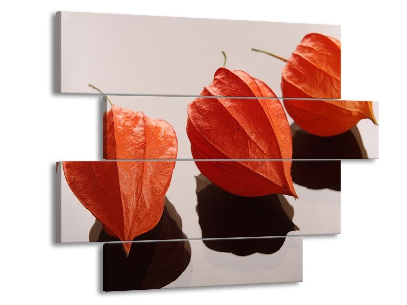 Canvas schilderij Spa | Oranje, Grijs, Bruin | 115x85cm 4Luik