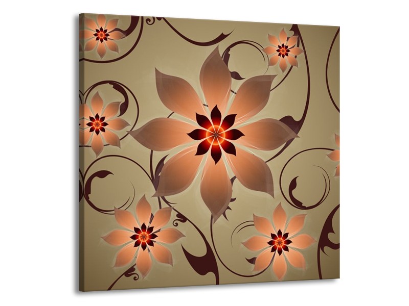 Glas schilderij Modern | Grijs, Rood, Zwart | 70x70cm 1Luik