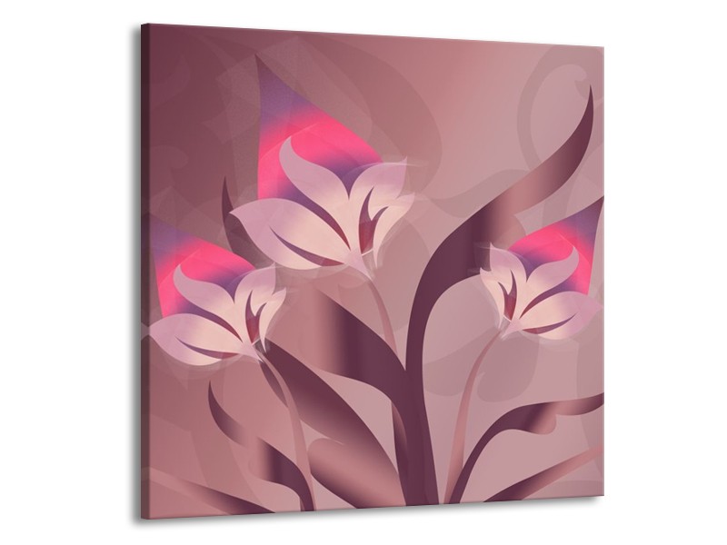 Glas schilderij Modern | Paars, Roze | 70x70cm 1Luik