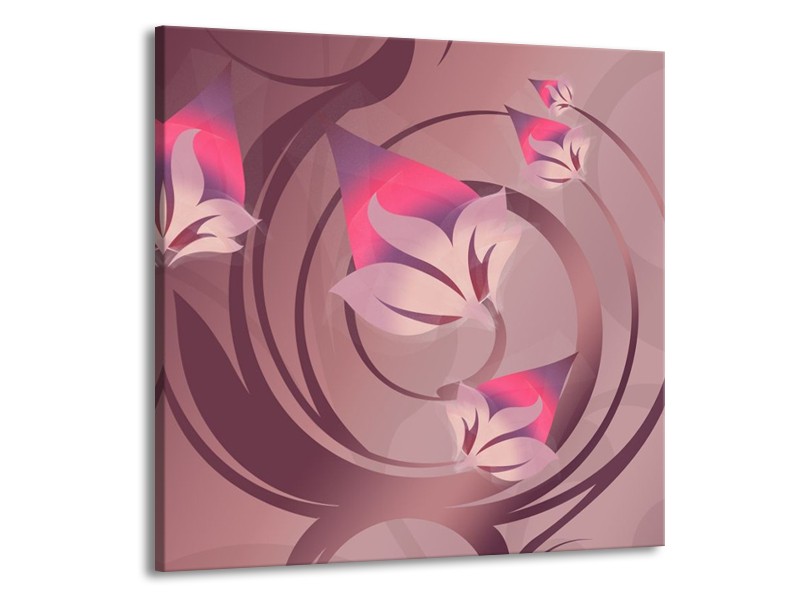 Glas schilderij Modern | Paars, Roze | 50x50cm 1Luik