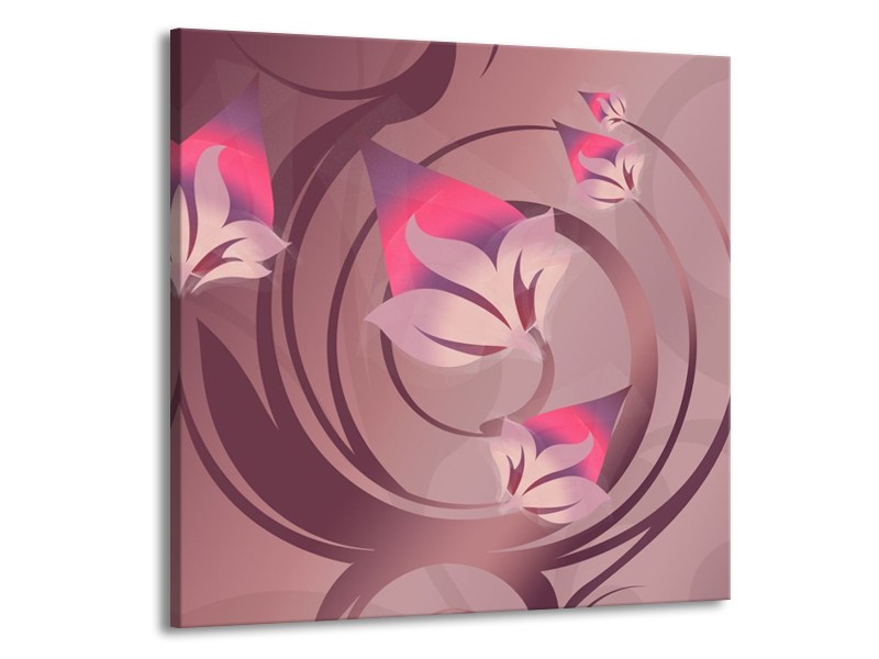 Glas schilderij Modern | Paars, Roze | 70x70cm 1Luik