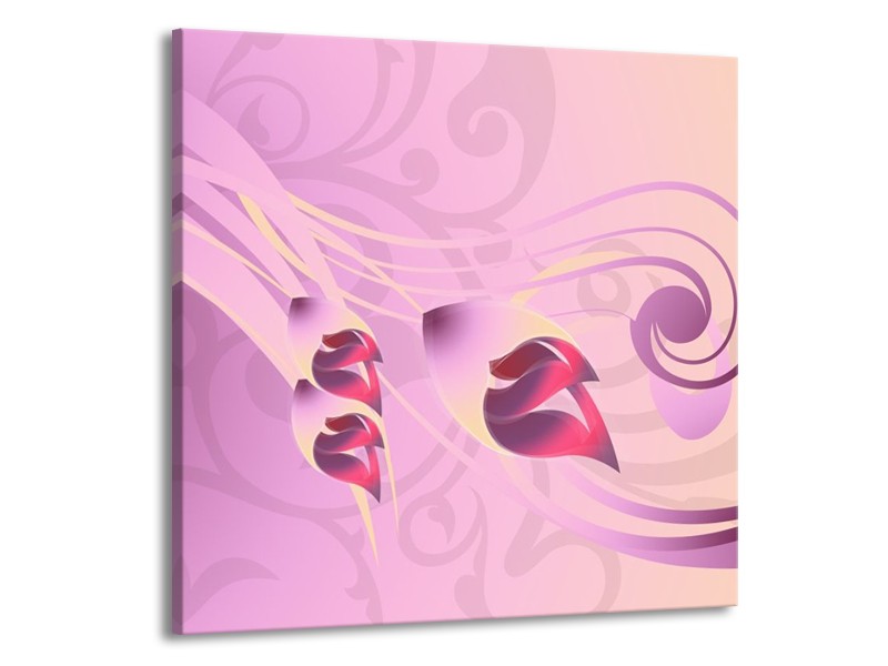 Glas schilderij Modern | Paars, Roze | 70x70cm 1Luik