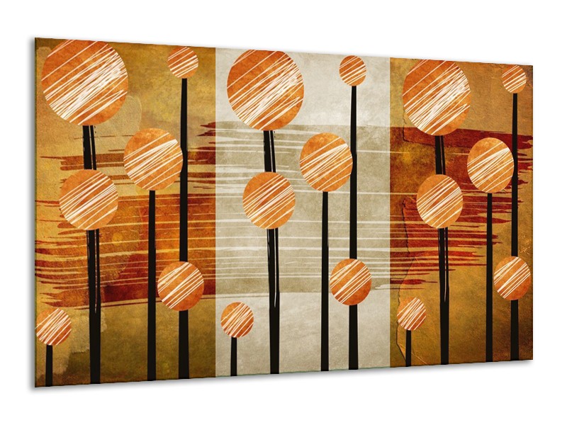 Glas schilderij Art | Bruin, Grijs | 120x70cm 1Luik