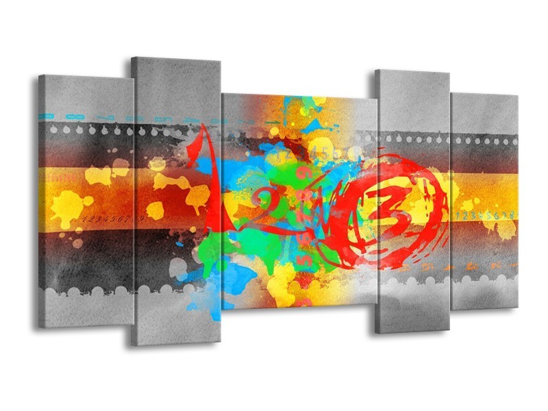 Glas schilderij Art | Blauw, Grijs, Groen | 120x65cm 5Luik