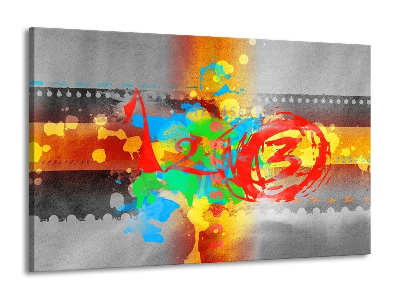 Canvas schilderij Art | Blauw, Grijs, Groen | 140x90cm 1Luik