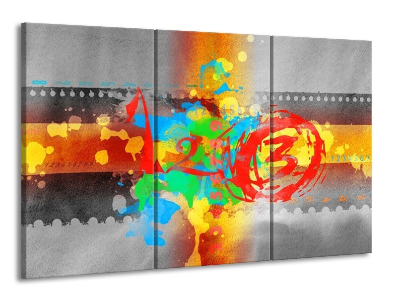Glas schilderij Art | Blauw, Grijs, Groen | 165x100cm 3Luik