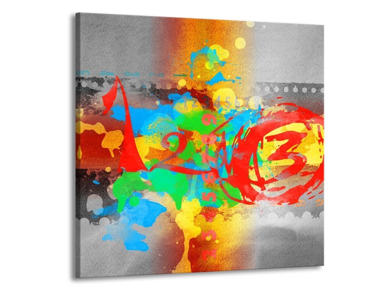 Glas schilderij Art | Blauw, Grijs, Groen | 70x70cm 1Luik