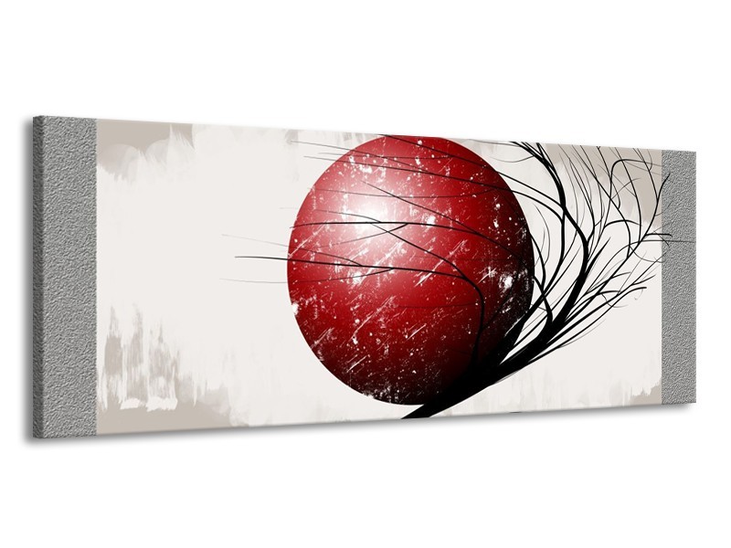 Glas schilderij Art | Rood, Zwart, Grijs | 145x58cm 1Luik