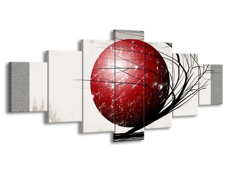 Glas schilderij Art | Rood, Zwart, Grijs | 210x100cm 7Luik