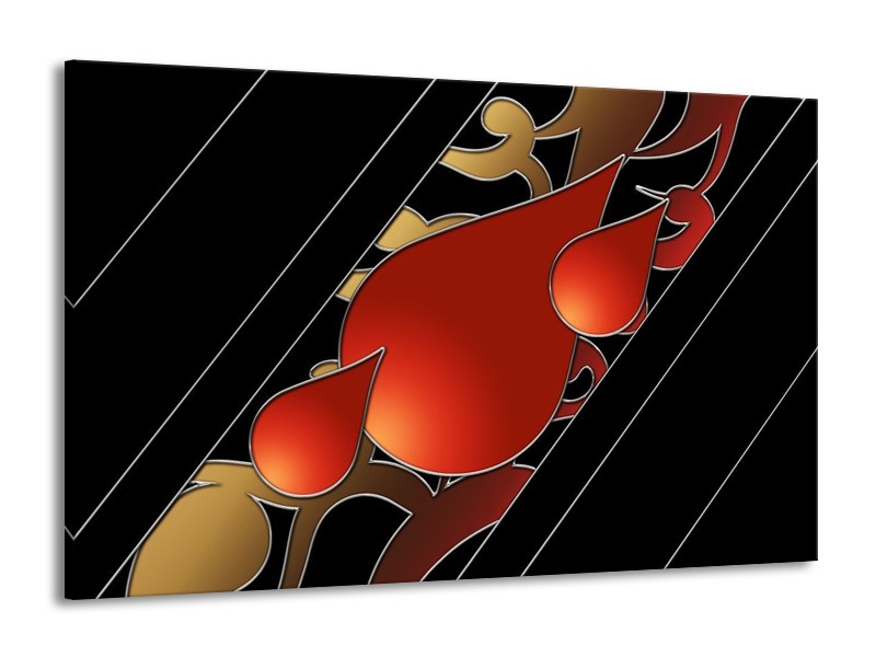 Glas schilderij Art | Rood, Zwart | 140x90cm 1Luik
