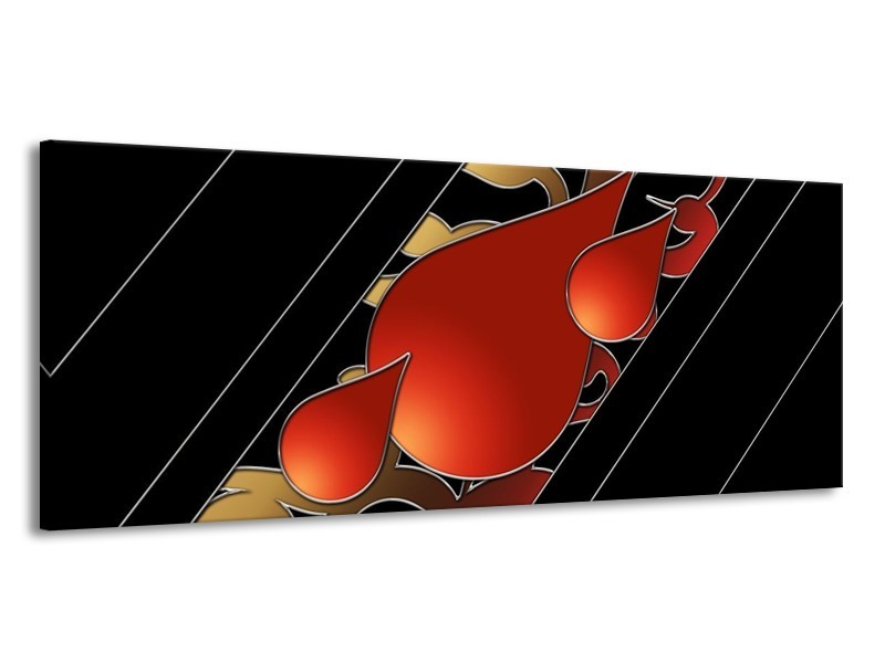 Glas schilderij Art | Rood, Zwart | 145x58cm 1Luik