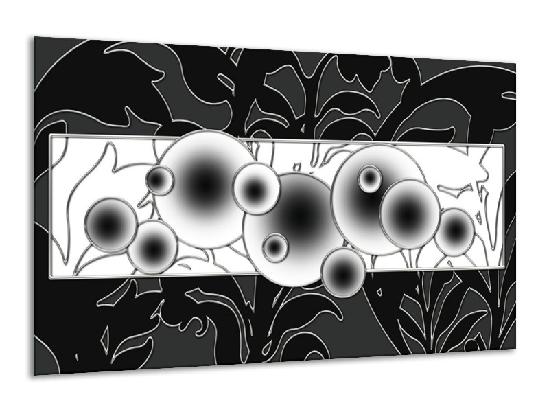 Canvas schilderij Cirkel | Zwart, Wit | 120x70cm 1Luik