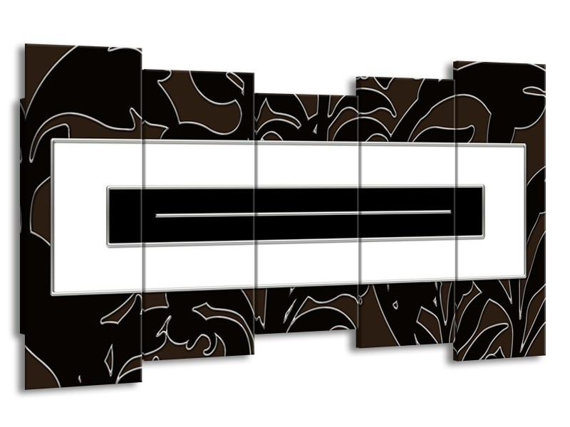 Glas schilderij Art | Zwart, Wit | 150x80cm 5Luik
