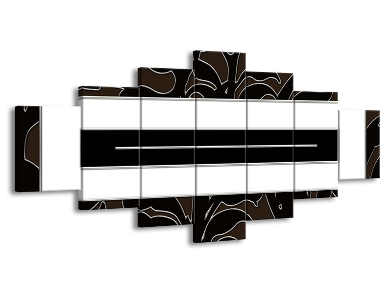 Glas schilderij Art | Zwart, Wit | 210x100cm 7Luik
