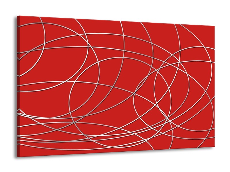 Glas schilderij Art | Rood | 140x90cm 1Luik