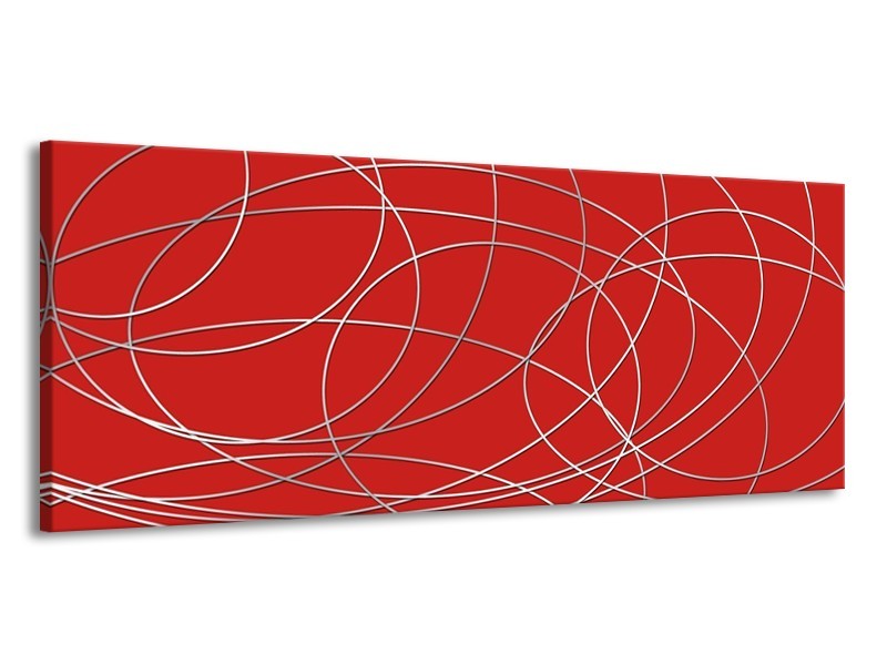Glas schilderij Art | Rood | 145x58cm 1Luik
