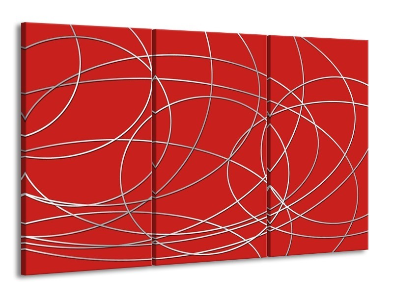 Glas schilderij Art | Rood | 165x100cm 3Luik