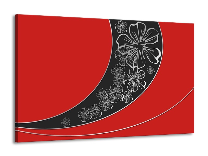 Glas schilderij Art | Rood, Zwart | 140x90cm 1Luik