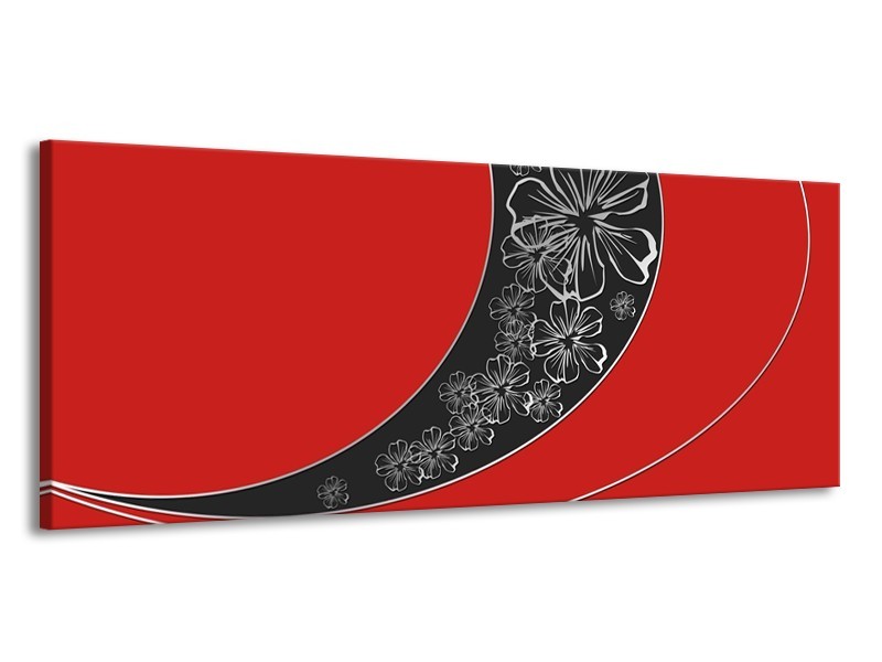 Glas schilderij Art | Rood, Zwart | 145x58cm 1Luik