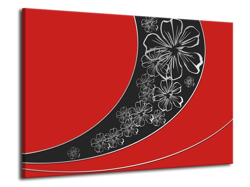 Glas schilderij Art | Rood, Zwart | 70x50cm 1Luik
