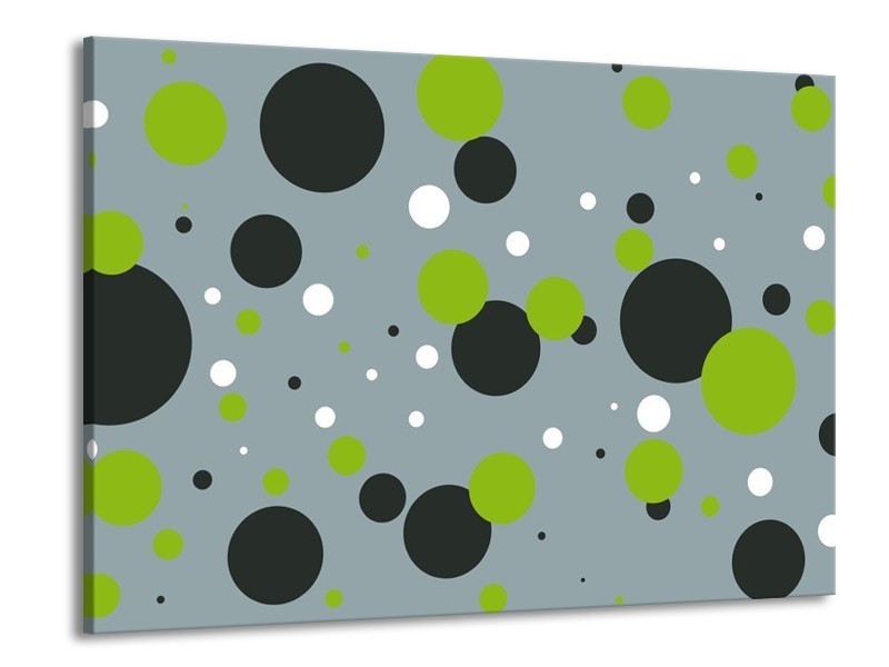 Glas schilderij Cirkel | Grijs, Zwart, Groen | 100x70cm 1Luik