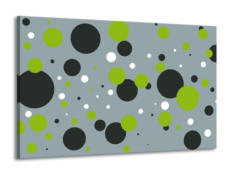 Glas schilderij Cirkel | Grijs, Zwart, Groen | 140x90cm 1Luik
