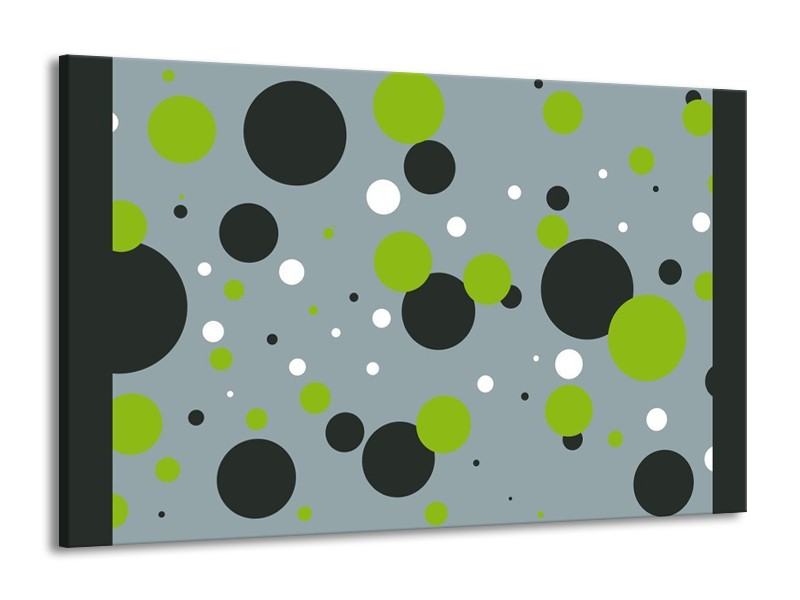 Glas schilderij Cirkel | Grijs, Zwart, Groen | 140x90cm 1Luik