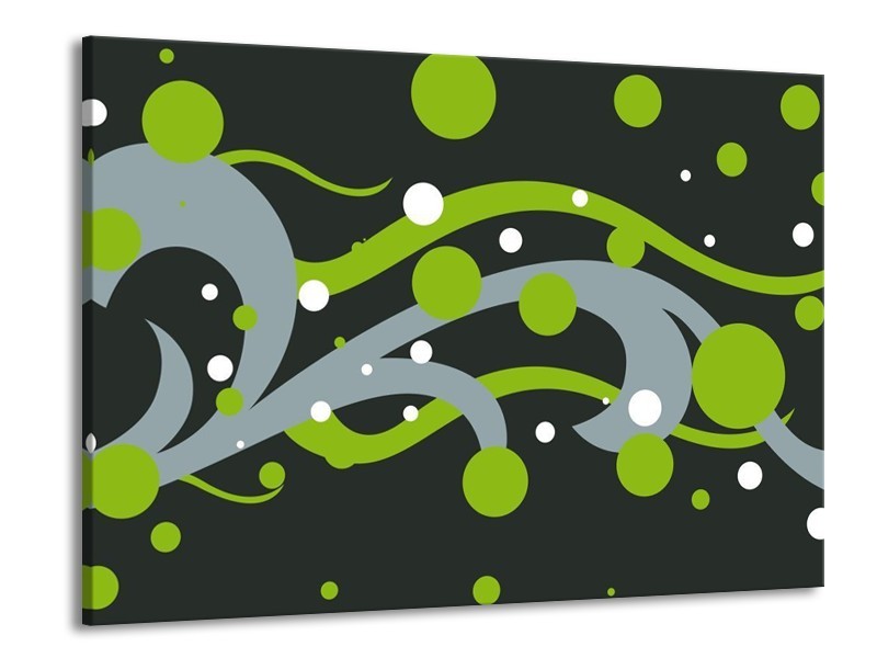 Glas schilderij Art | Groen, Grijs | 100x70cm 1Luik
