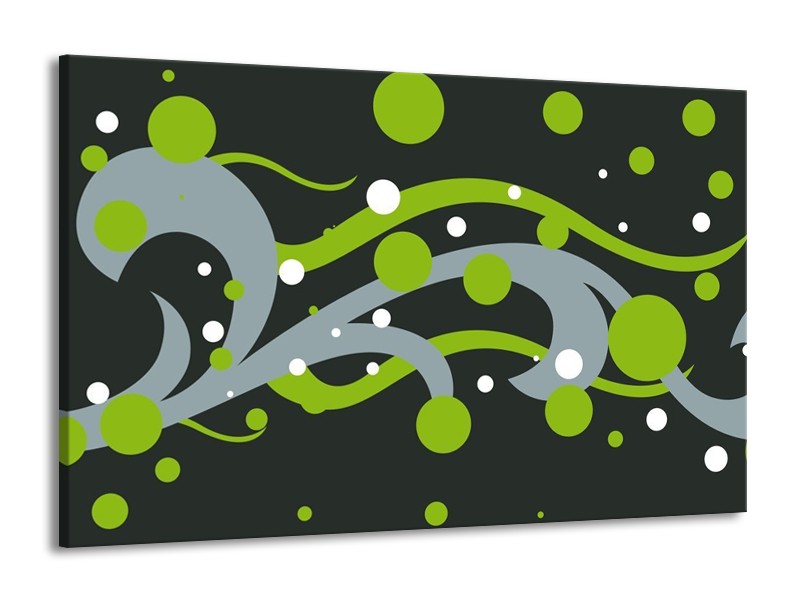 Glas schilderij Art | Groen, Grijs | 140x90cm 1Luik
