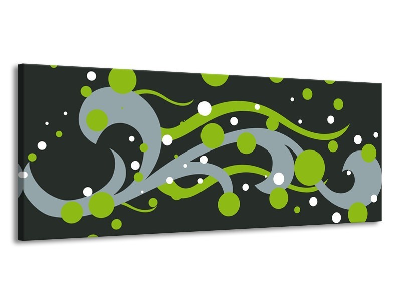 Glas schilderij Art | Groen, Grijs | 145x58cm 1Luik