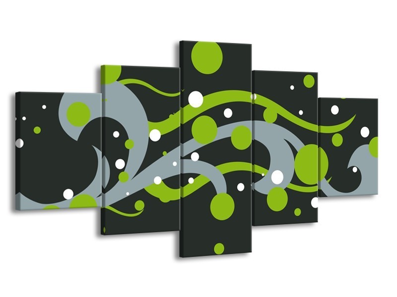 Glas schilderij Art | Groen, Grijs | 150x80cm 5Luik