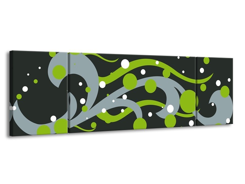 Glas schilderij Art | Groen, Grijs | 170x50cm 3Luik