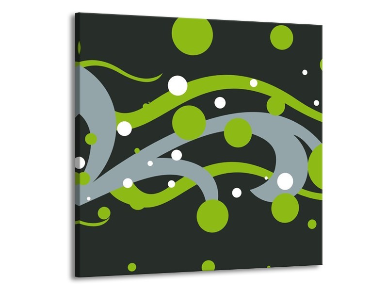 Glas schilderij Art | Groen, Grijs | 50x50cm 1Luik