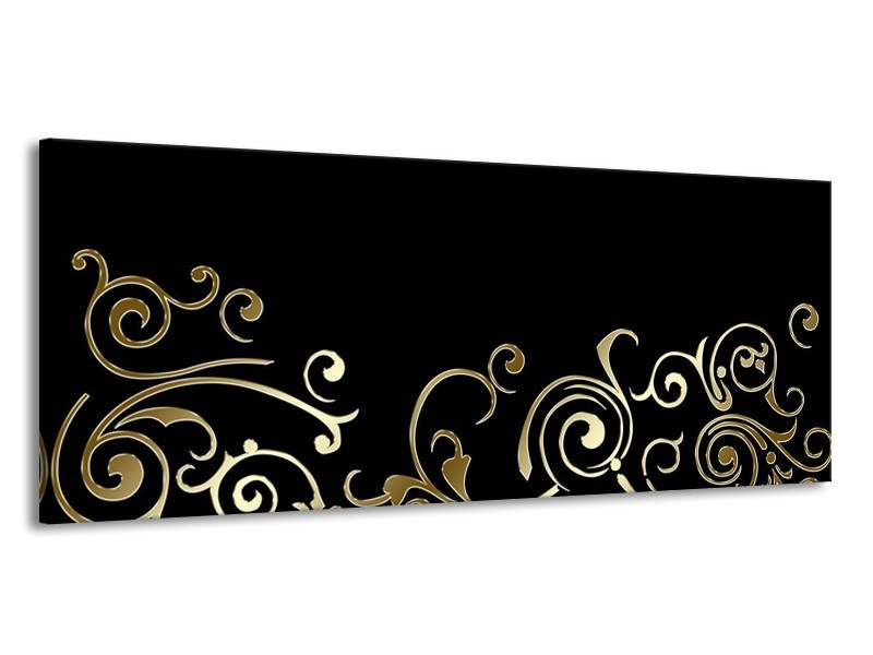 Glas schilderij Art | Zwart, Bruin | 145x58cm 1Luik