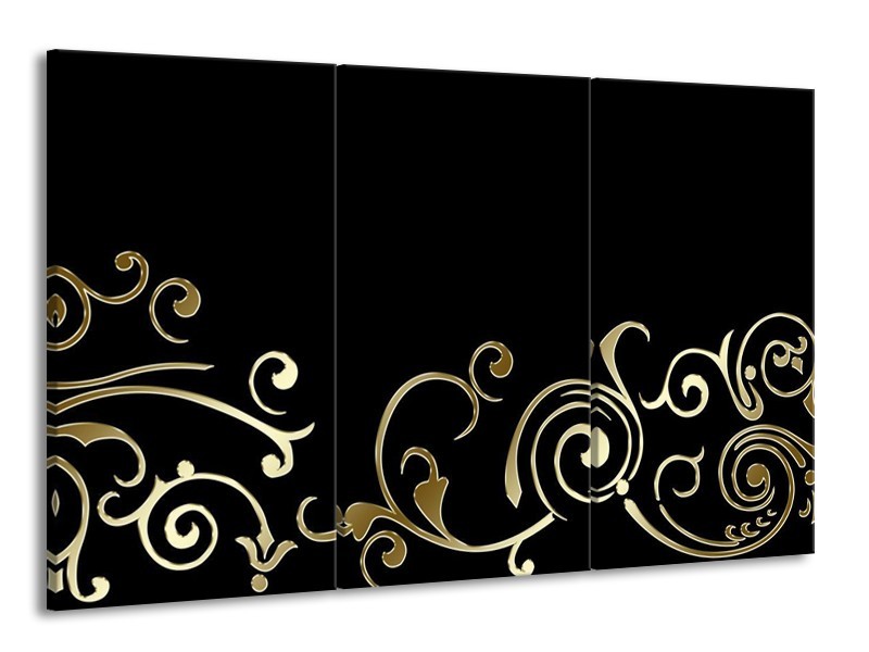 Glas schilderij Art | Zwart, Bruin | 165x100cm 3Luik