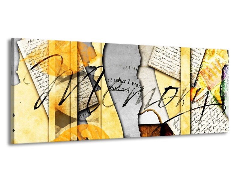 Glas schilderij Art | Bruin, Geel | 145x58cm 1Luik