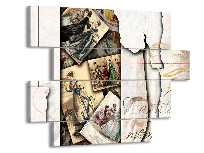 Canvas schilderij Foto's | Bruin, Sepia | 115x85cm 4Luik