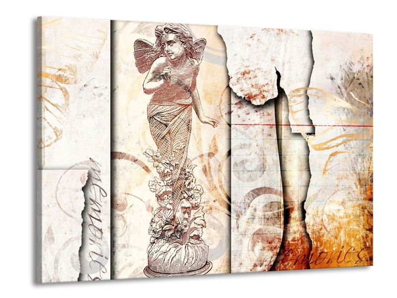 Glas schilderij Angel | Crème, Wit | 100x70cm 1Luik