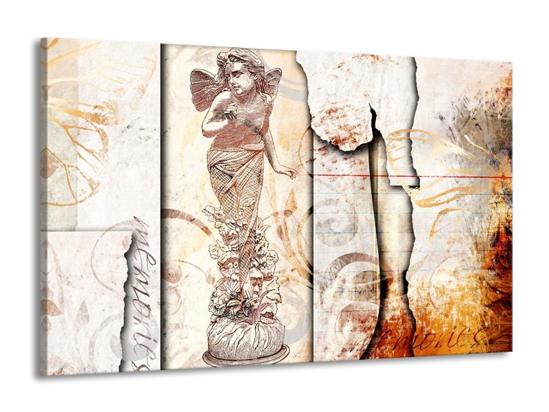 Canvas schilderij Angel | Crème, Wit | 140x90cm 1Luik