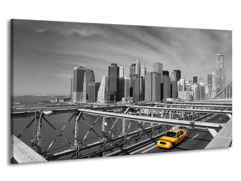 Canvas schilderij Gebouw | Grijs, Geel | 190x100cm 1Luik