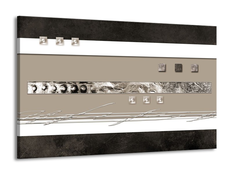 Canvas schilderij Art | Grijs, Wit, Zwart | 140x90cm 1Luik