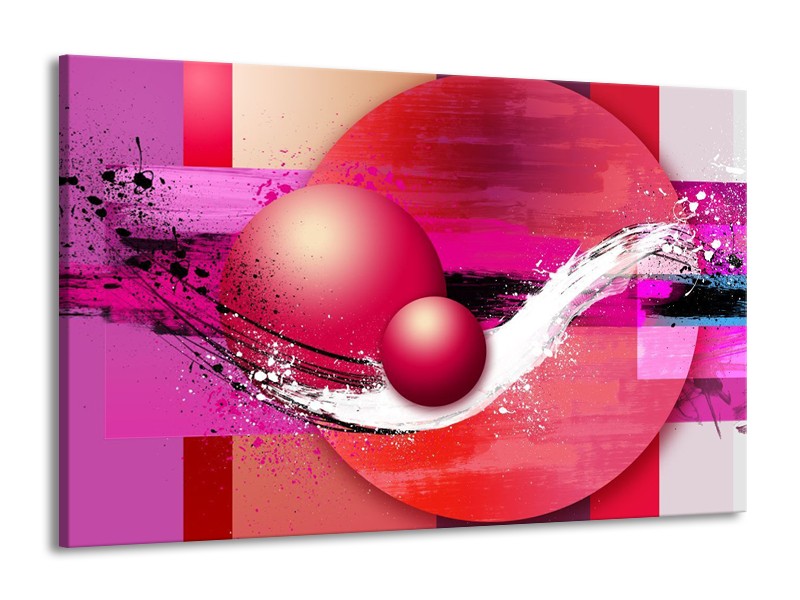 Glas schilderij Cirkel | Paars, Roze | 140x90cm 1Luik