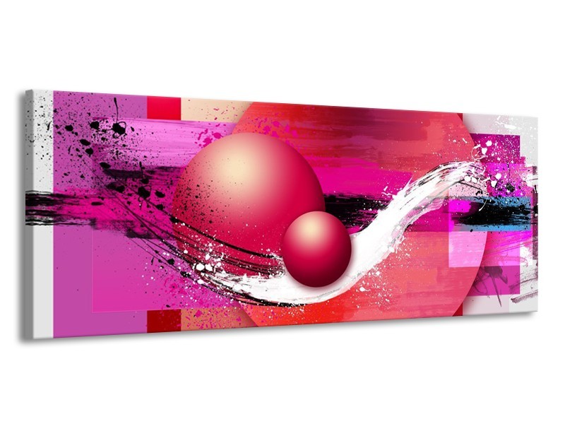 Glas schilderij Cirkel | Paars, Roze | 145x58cm 1Luik