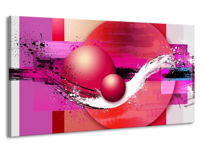 Canvas schilderij Cirkel | Paars, Roze | 190x100cm 1Luik