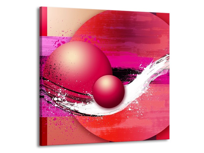 Canvas schilderij Cirkel | Paars, Roze | 50x50cm 1Luik