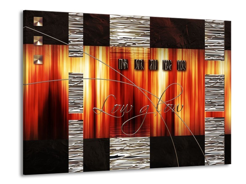 Glas schilderij Modern | Oranje, Rood, Geel | 100x70cm 1Luik
