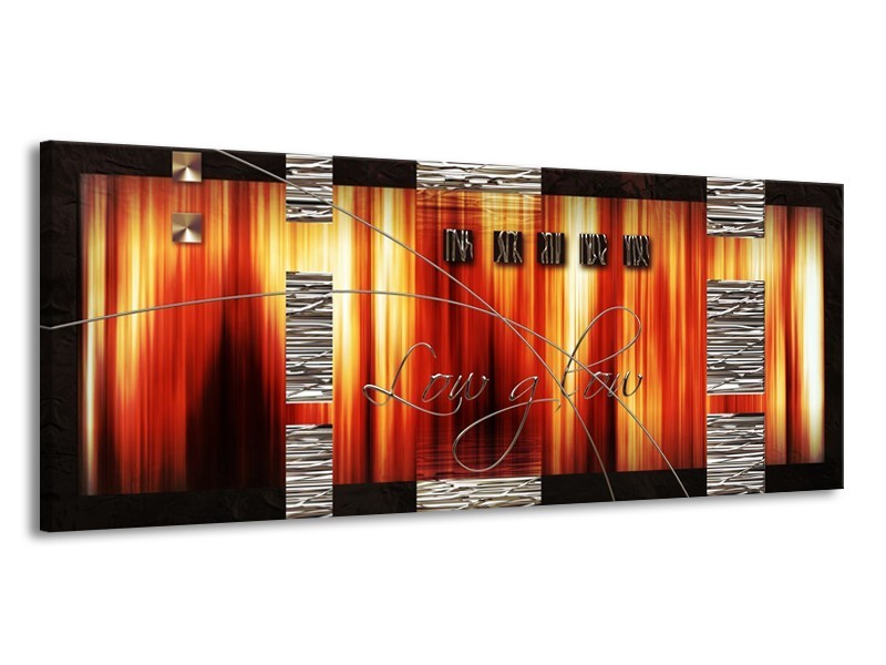 Glas schilderij Modern | Oranje, Rood, Geel | 145x58cm 1Luik