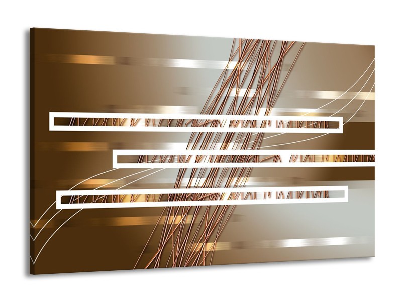Canvas schilderij Modern | Goud, Bruin | 140x90cm 1Luik