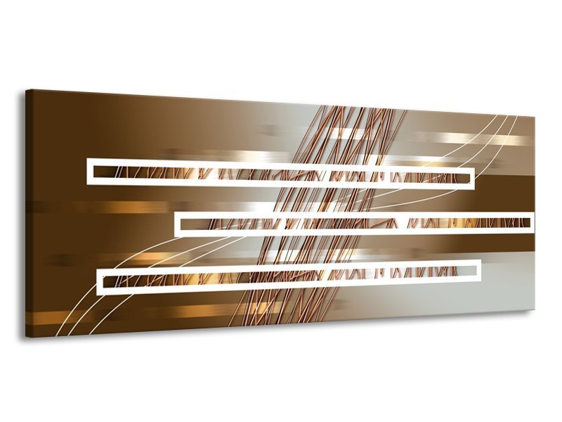 Glas schilderij Modern | Goud, Bruin | 145x58cm 1Luik